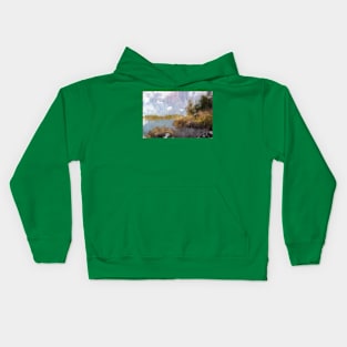 quiet forest cove Kids Hoodie